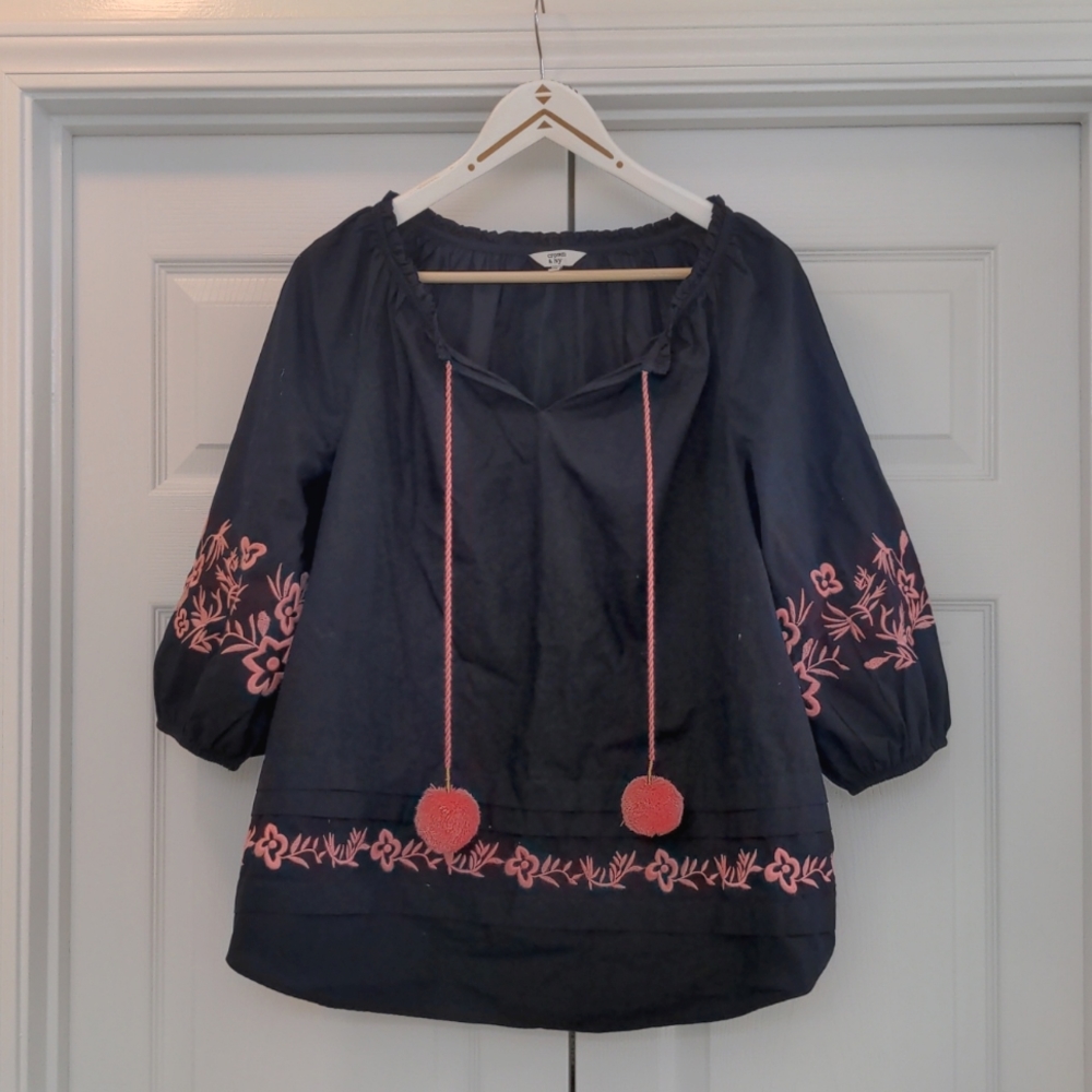 Embroidered boho blouse
